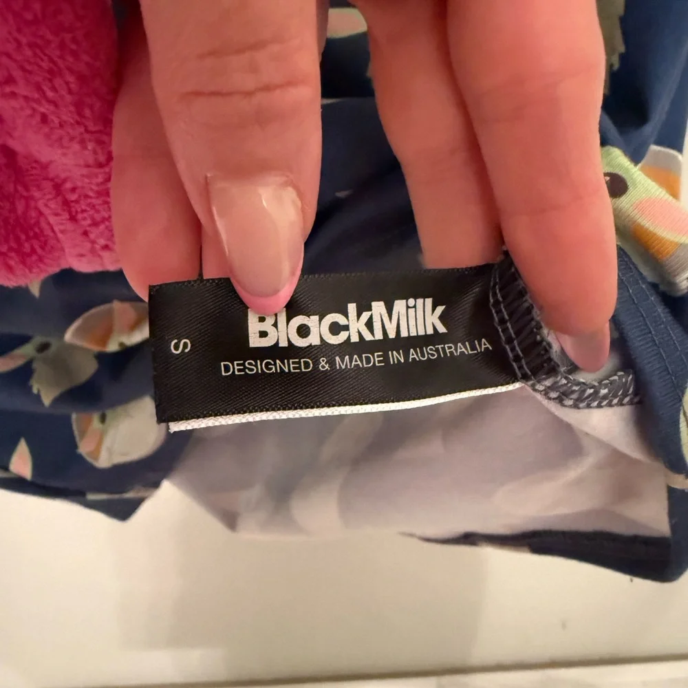 Blackmilk Navy “The Child” Crop Top with Tie Front - Picture 5 of 6